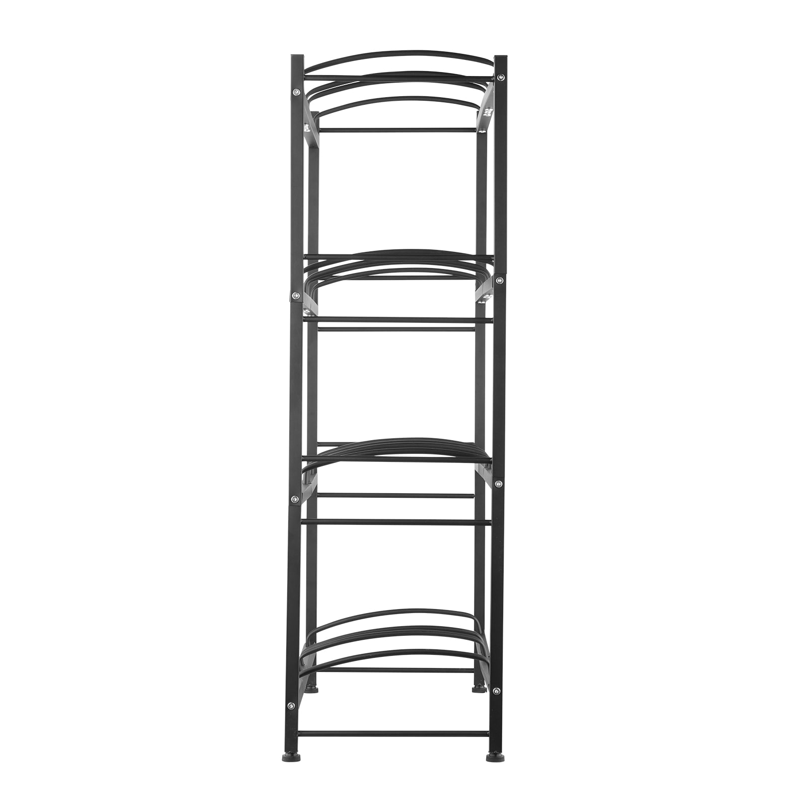 4 Tier Water Bottle Rack Double Row Jug Holder Shelving Unit Black_voghion.com